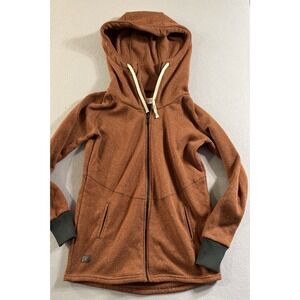 Deso Supply Co Wanderer Full Zip Hoodie Size Large Brown Funnel Neck  USA